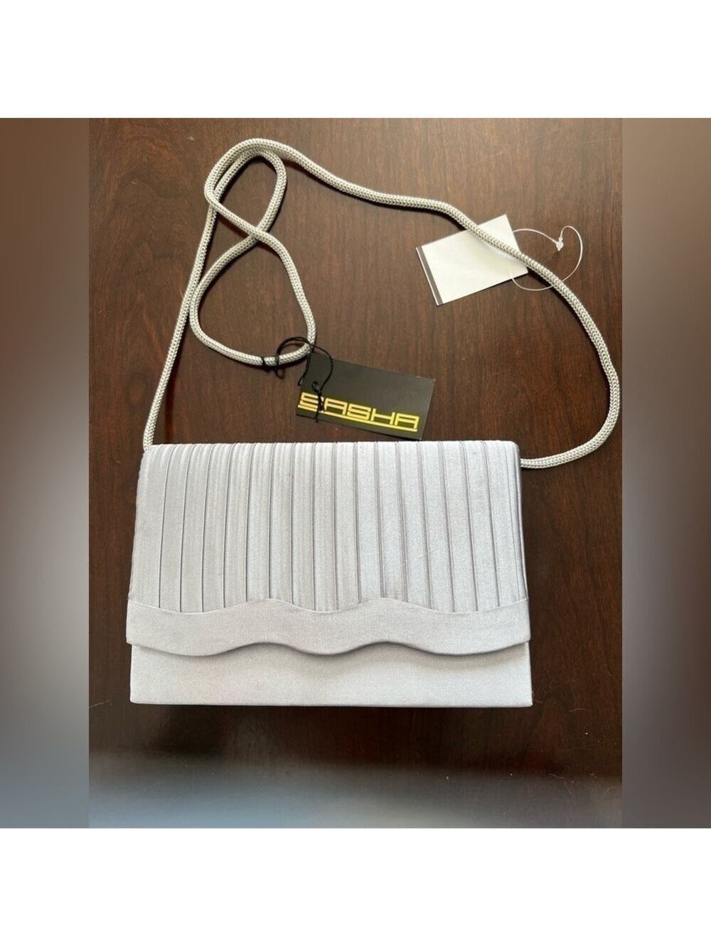 NWT Silver Sasha brand dress bag.